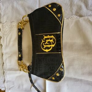 Black with gold accents mini purse